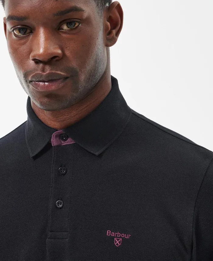 Men Polo Shirts Barbour Conforth Polo Shirt Classic Black