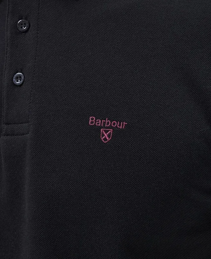 Men Polo Shirts Barbour Conforth Polo Shirt Classic Black