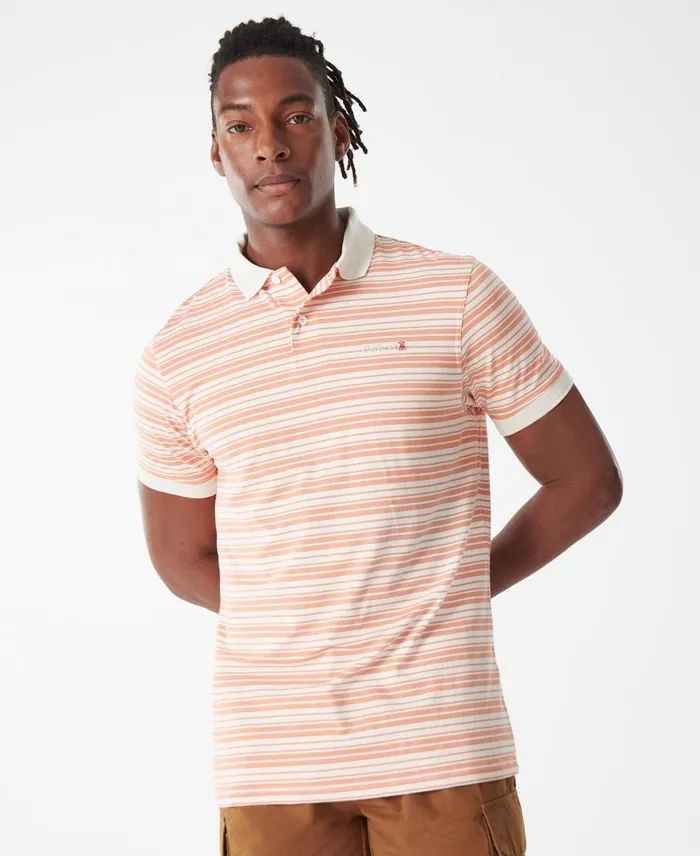 Men Polo Shirts Barbour Deanbank Polo Shirt Whisper White