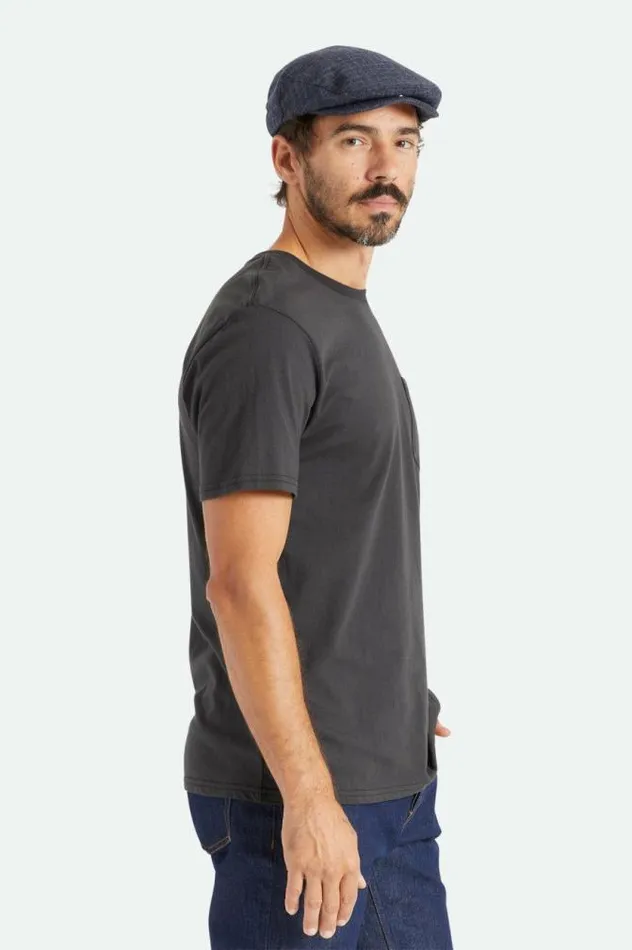 Men Premium Cotton SS Pocket TShirt Black Brixton TShirts
