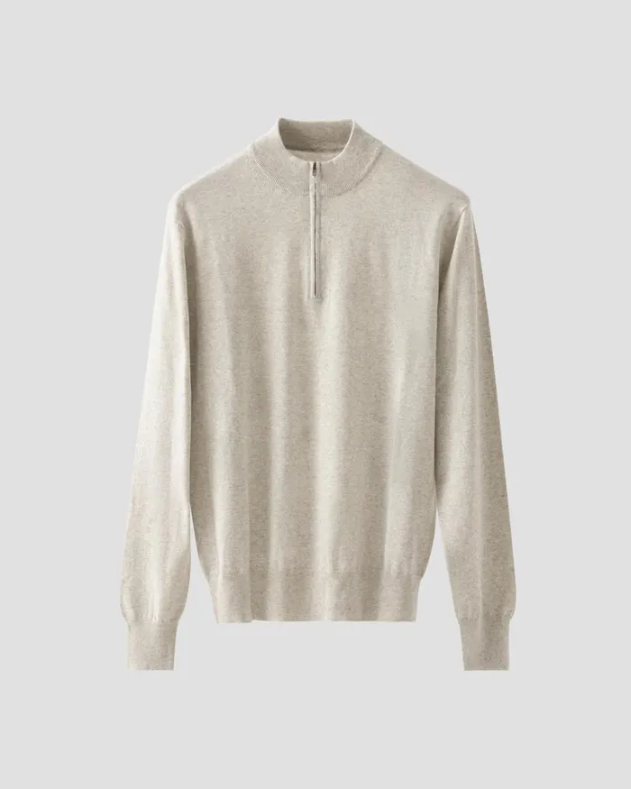 Men Quarter Zip Sweater Brown Eton Knitwear Men Quarter Zip Sweater Brown Eton Knitwear