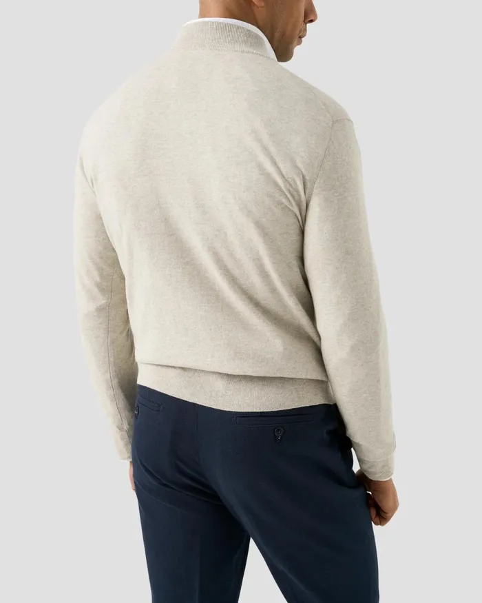 Men Quarter Zip Sweater Brown Eton Knitwear Men Quarter Zip Sweater Brown Eton Knitwear