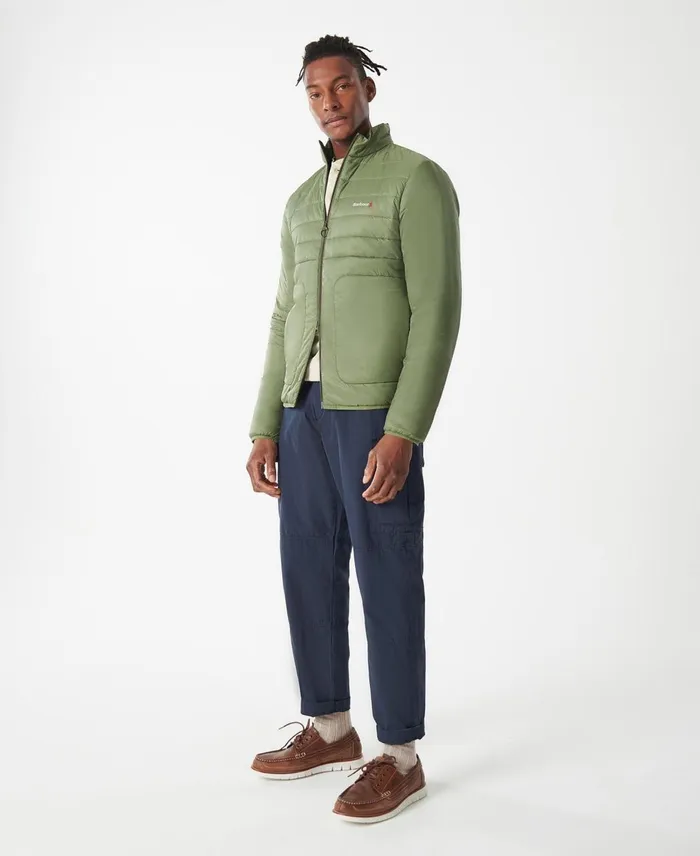 Men Quilted Jackets Barbour Summer Baffle Quilted Jacket Olivine Men Quilted Jackets Barbour Summer Baffle Quilted Jacket Olivine