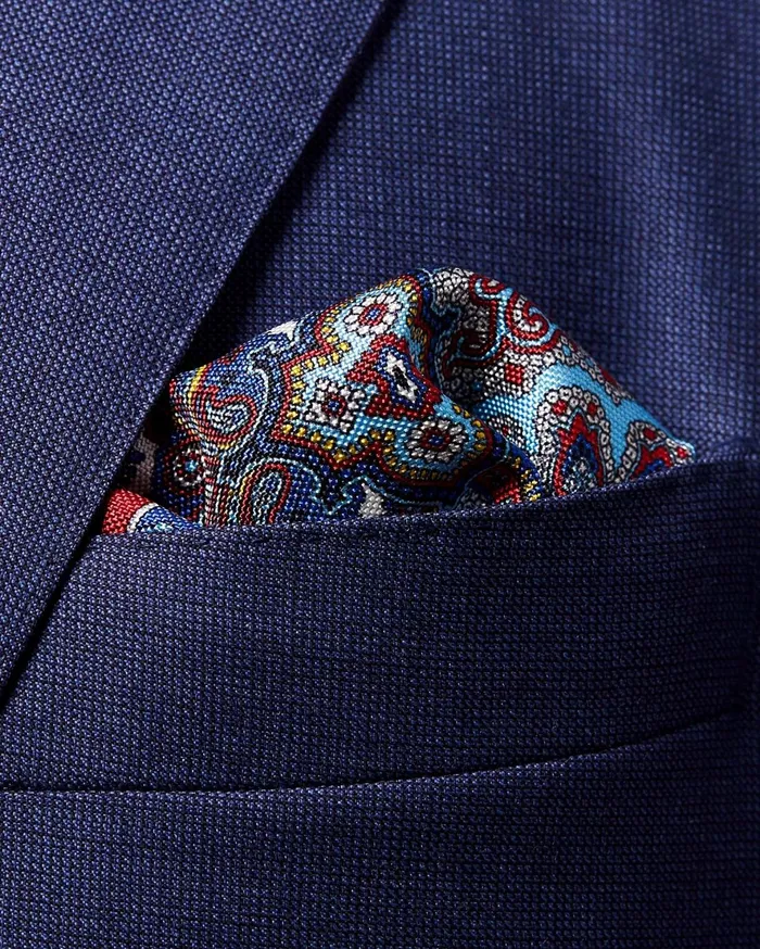 Men Red Paisley Print Pocket Square Red Eton Pocket Squares Men Red Paisley Print Pocket Square Red Eton Pocket Squares