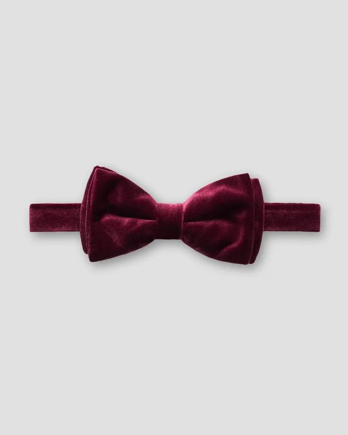 Men Red Velvet Bow Tie Ready Tied Red Eton Bow Ties