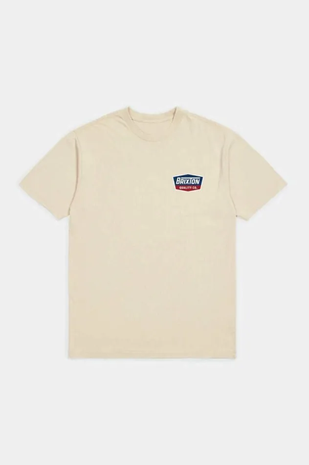 Men Regal SS Standard TShirt Creamnavy Brixton TShirts