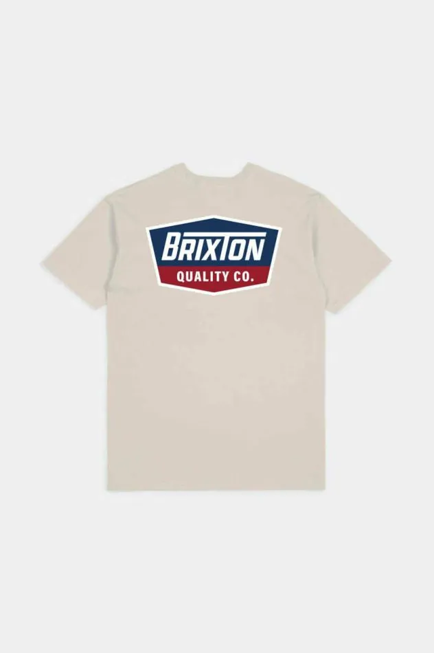 Men Regal SS Standard TShirt Creamnavy Brixton TShirts