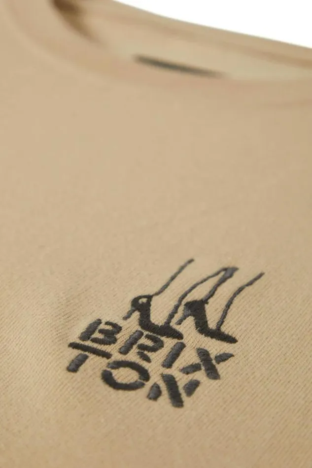Men Rose Heavyweight SS Standard TShirt Cream Classic Wash Brixton TShirts
