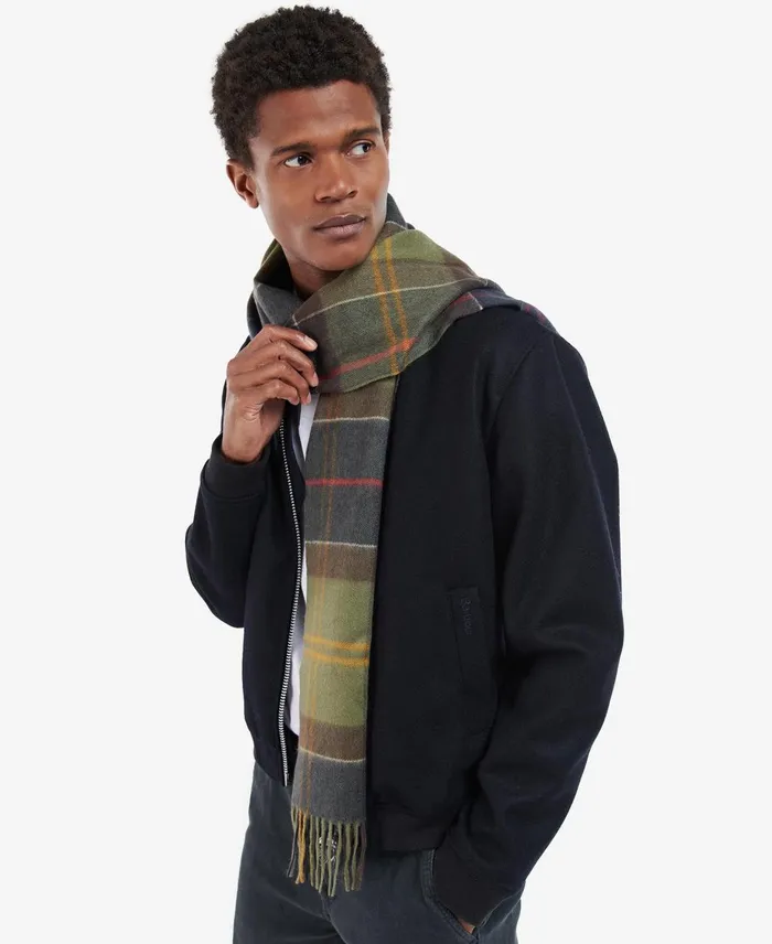 Men Scarves and Handkerchiefs Barbour Tartan Cashmere Scarf Classic