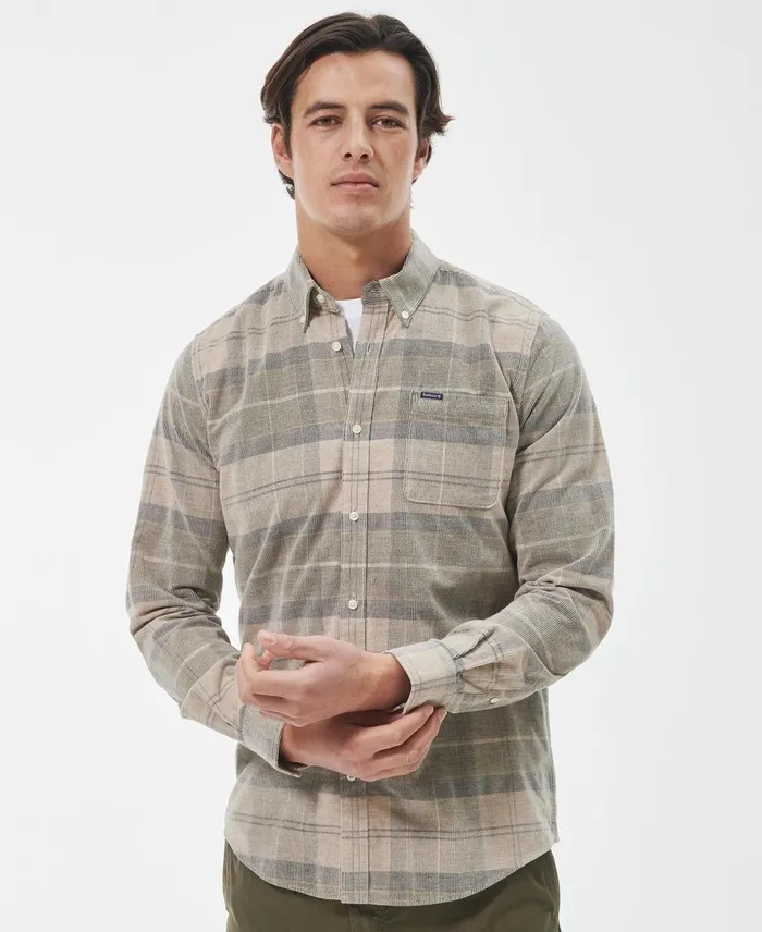 Men Shirts Barbour Blair Tailored Shirt Classic Black Slate
