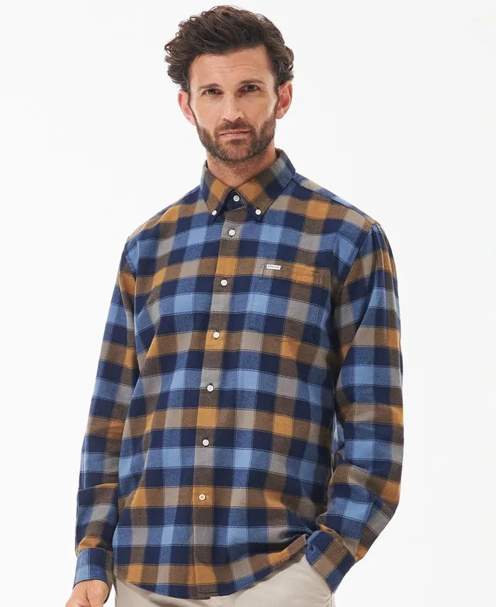 Men Shirts Barbour Damfield Regular Shirt Olive
