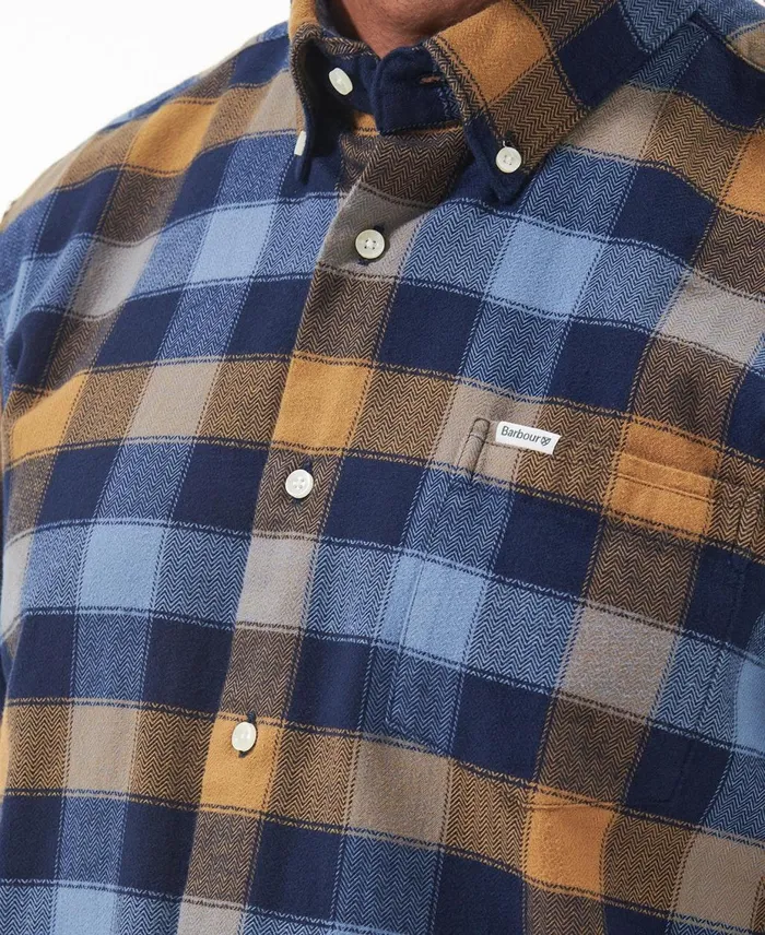 Men Shirts Barbour Damfield Regular Shirt Olive Men Shirts Barbour Damfield Regular Shirt Olive