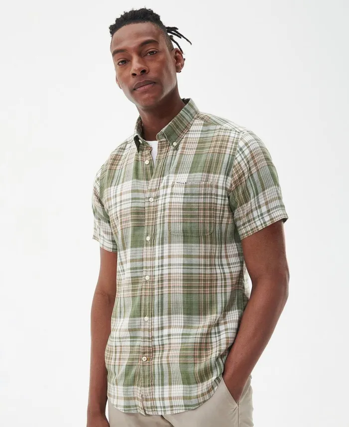 Men Shirts Barbour Ellerburn Tailored Shirt Burnt Olive