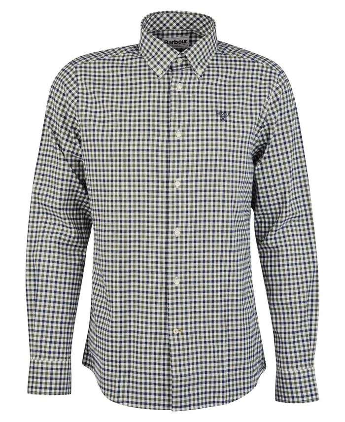 Men Shirts Barbour Finkle Tailored Shirt Olive Men Shirts Barbour Finkle Tailored Shirt Olive