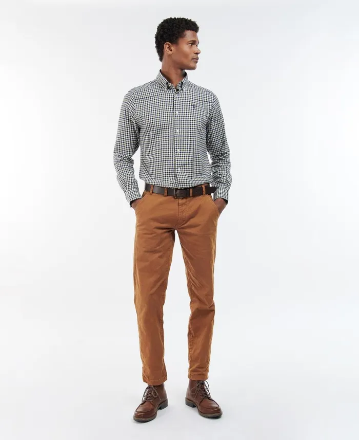 Men Shirts Barbour Finkle Tailored Shirt Olive Men Shirts Barbour Finkle Tailored Shirt Olive