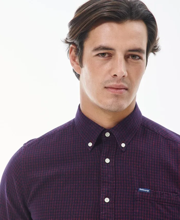 Men Shirts Barbour Geston Tailored Shirt Classic Red Men Shirts Barbour Geston Tailored Shirt Classic Red