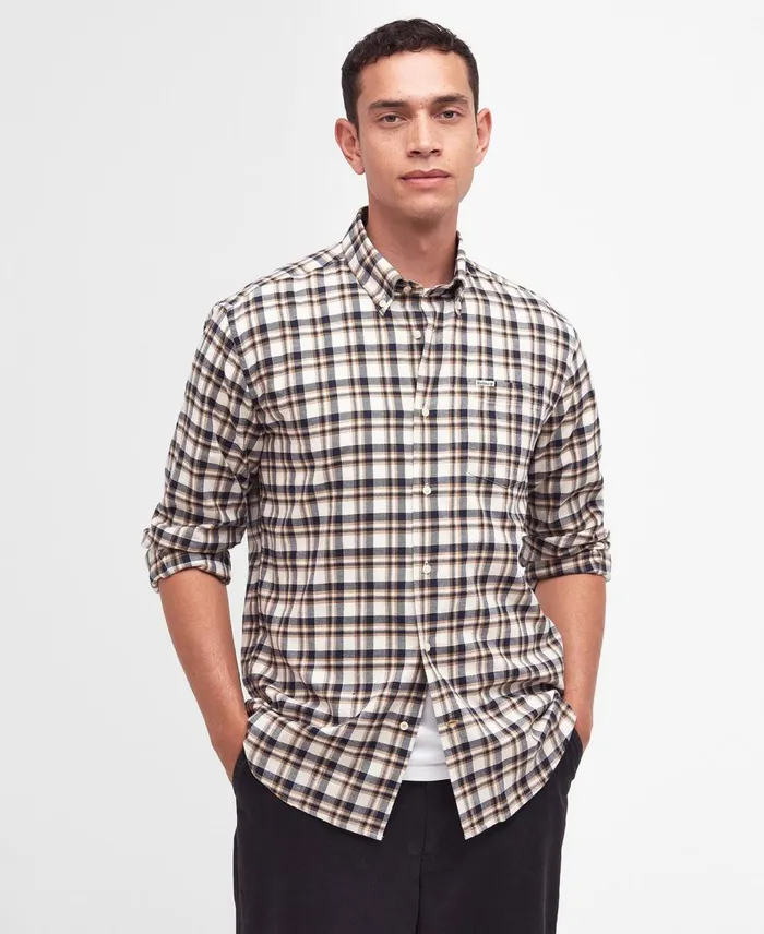 Men Shirts Barbour Turville Regular Fit Shirt Ecru Marl