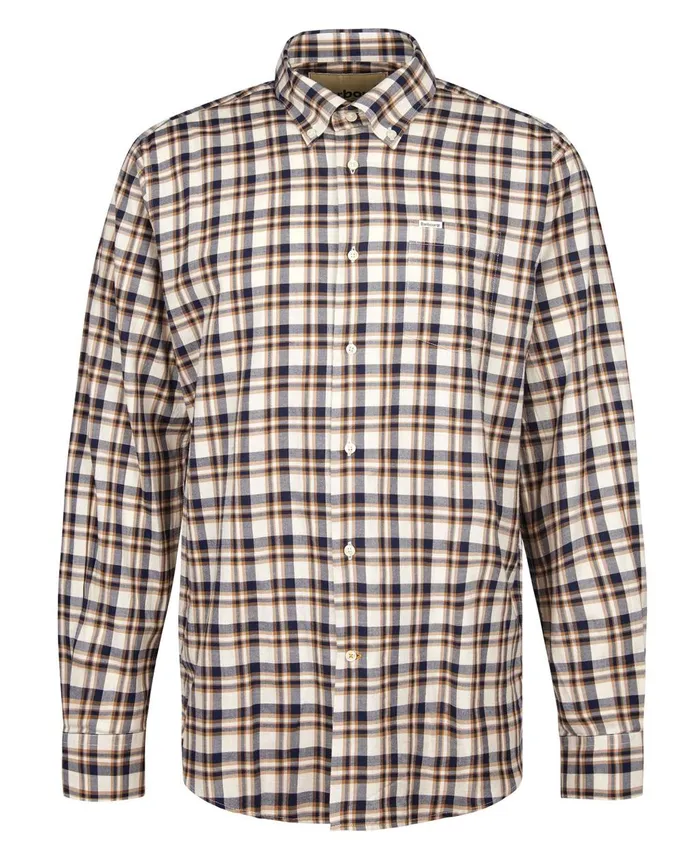Men Shirts Barbour Turville Regular Fit Shirt Ecru Marl Men Shirts Barbour Turville Regular Fit Shirt Ecru Marl
