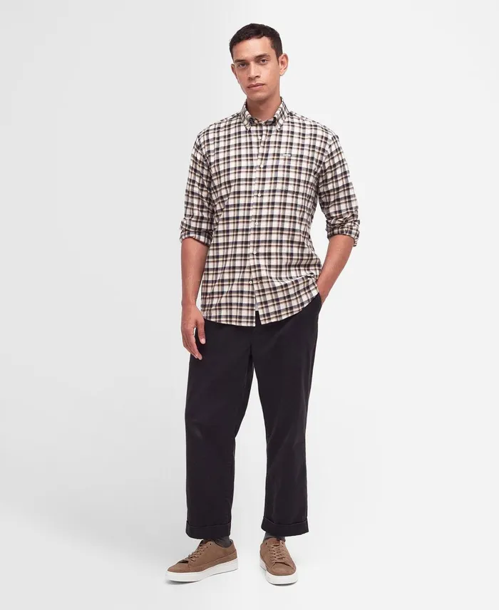 Men Shirts Barbour Turville Regular Fit Shirt Ecru Marl Men Shirts Barbour Turville Regular Fit Shirt Ecru Marl
