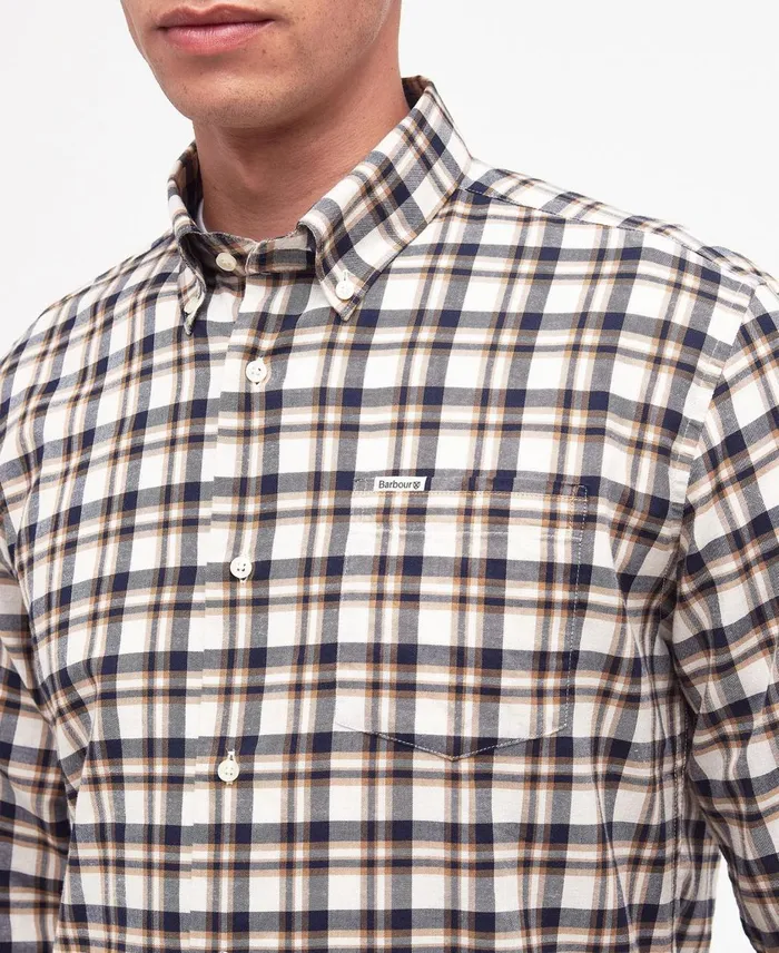 Men Shirts Barbour Turville Regular Fit Shirt Ecru Marl Men Shirts Barbour Turville Regular Fit Shirt Ecru Marl