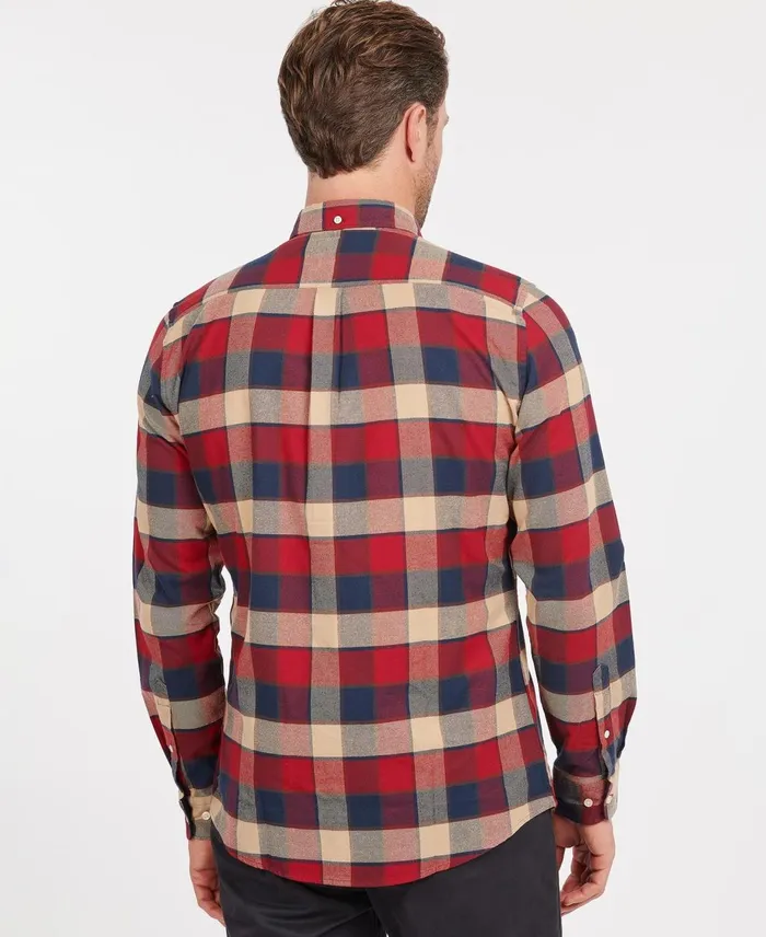 Men Shirts Barbour Valley Tailored Shirt Rich Red Men Shirts Barbour Valley Tailored Shirt Rich Red