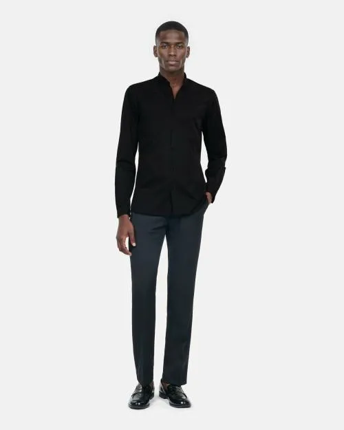 Men Shirts The Kooples Black Shirt In Smart Twill Black