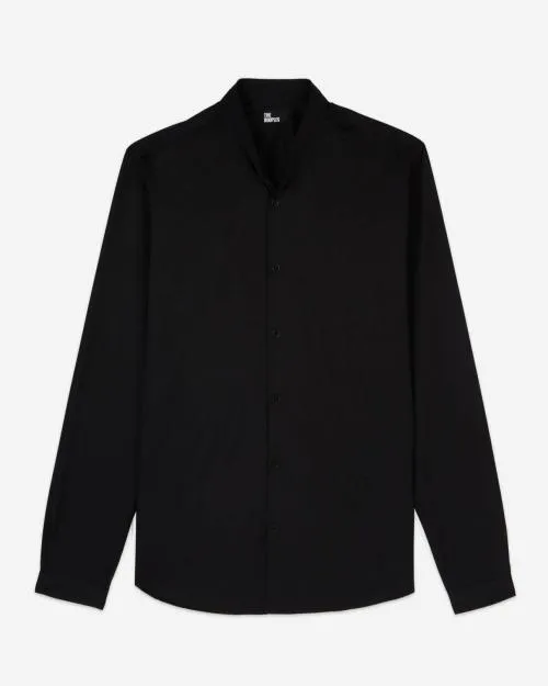 Men Shirts The Kooples Black Shirt In Smart Twill Black