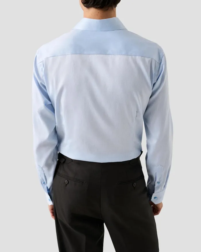 Men Signature Twill Effect Shirt Blue Eton Dress Shirts Men Signature Twill Effect Shirt Blue Eton Dress Shirts