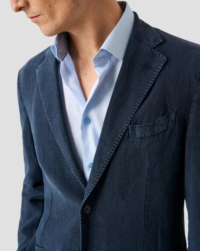 Men Signature Twill Effect Shirt Blue Eton Dress Shirts Men Signature Twill Effect Shirt Blue Eton Dress Shirts