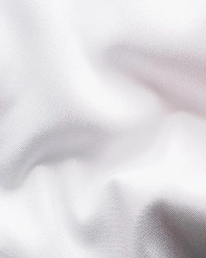 Men Signature Twill Effect Shirt White Eton Dress Shirts