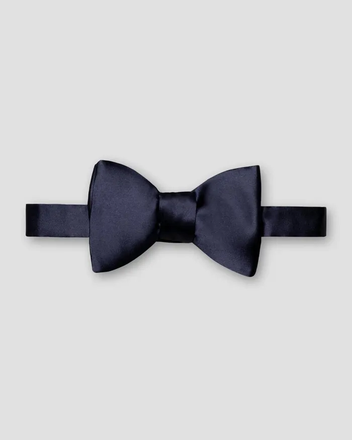 Men Silk Satin Bow Tie 8211 Ready Tied Blue Eton Bow Ties