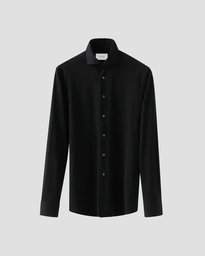 Men Solid Cotton FourWay Stretch Shirt Black Eton Dress Shirts Men Solid Cotton FourWay Stretch Shirt Black Eton Dress Shirts