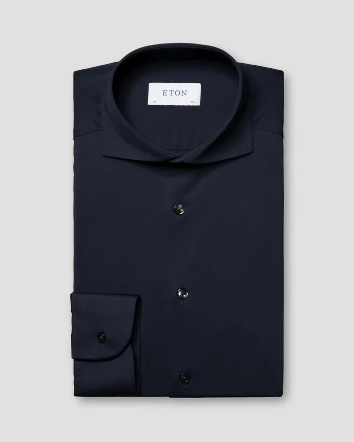 Men Solid FourWay Stretch Shirt Blue Eton Dress Shirts Men Solid FourWay Stretch Shirt Blue Eton Dress Shirts
