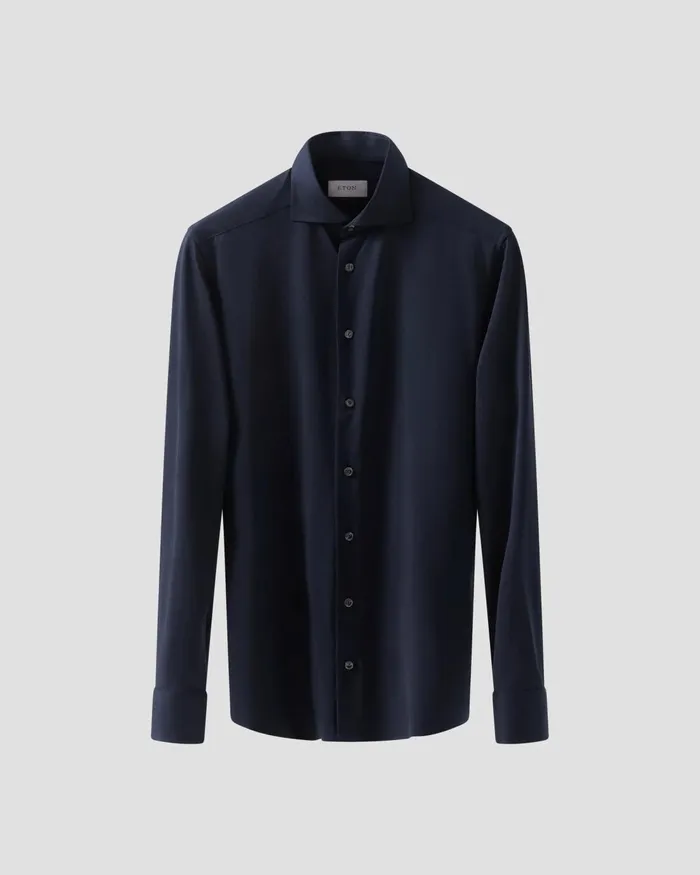 Men Solid FourWay Stretch Shirt Blue Eton Dress Shirts Men Solid FourWay Stretch Shirt Blue Eton Dress Shirts