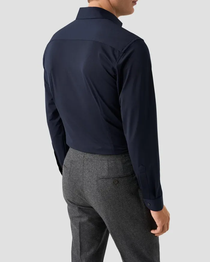Men Solid FourWay Stretch Shirt Blue Eton Dress Shirts Men Solid FourWay Stretch Shirt Blue Eton Dress Shirts