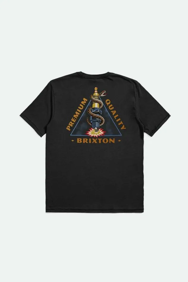 Men Sparky SS Tailored TShirt Black Brixton TShirts