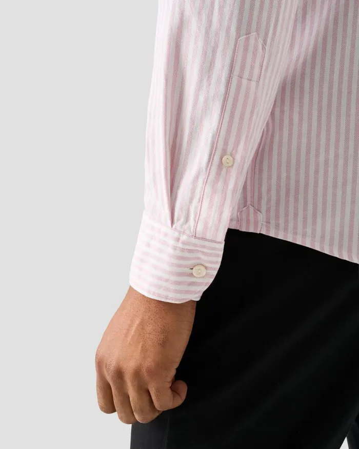 Men Striped Royal Oxford Shirt Pink Eton Casual Shirts Men Striped Royal Oxford Shirt Pink Eton Casual Shirts