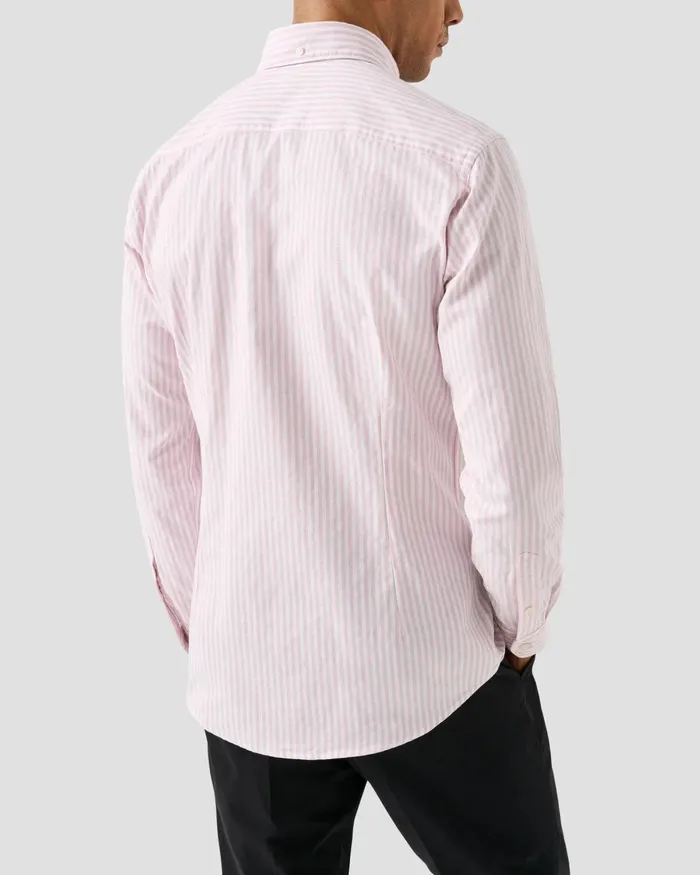 Men Striped Royal Oxford Shirt Pink Eton Casual Shirts Men Striped Royal Oxford Shirt Pink Eton Casual Shirts