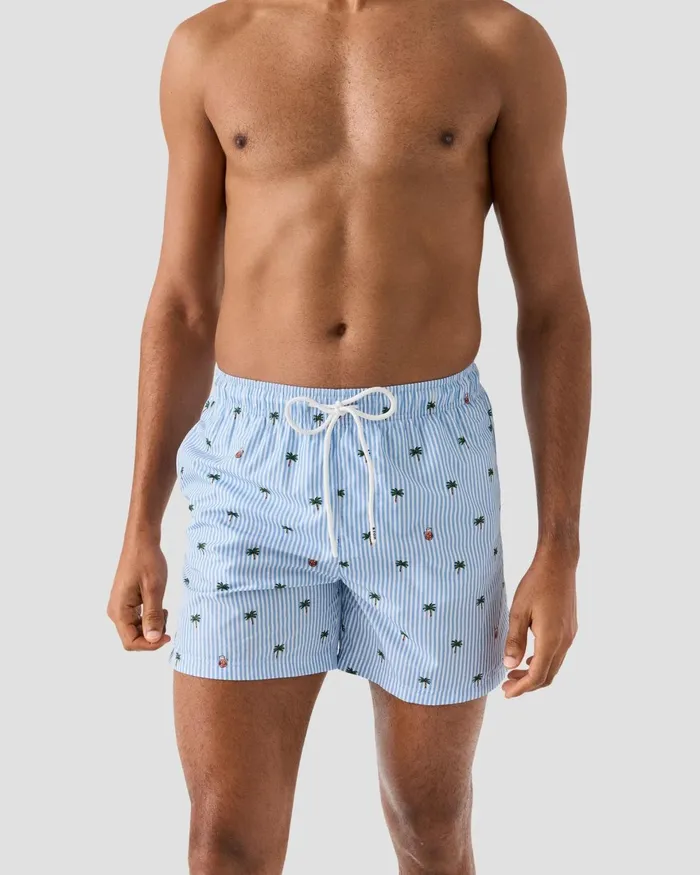 Men Striped Swim Shorts Blue Eton Shorts and Swim Shorts Men Striped Swim Shorts Blue Eton Shorts and Swim Shorts