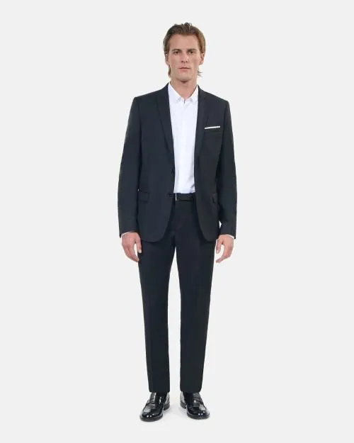 Men Suits The Kooples Black Wool Fitted Suit Trousers Black