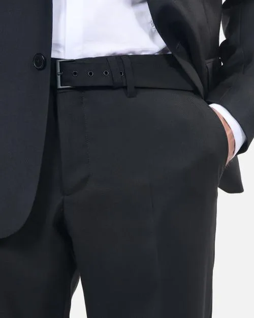 Men Suits The Kooples Black Wool Fitted Suit Trousers Black