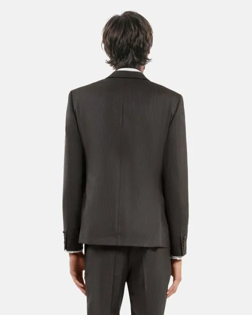 Men Suits The Kooples Gray Prince Of Wales Wool Suit Jacket Dark Grey