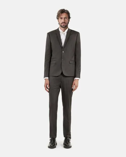 Men Suits The Kooples Gray Prince Of Wales Wool Suit Jacket Dark Grey