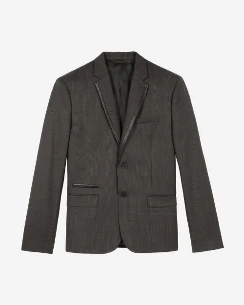 Men Suits The Kooples Gray Prince Of Wales Wool Suit Jacket Dark Grey