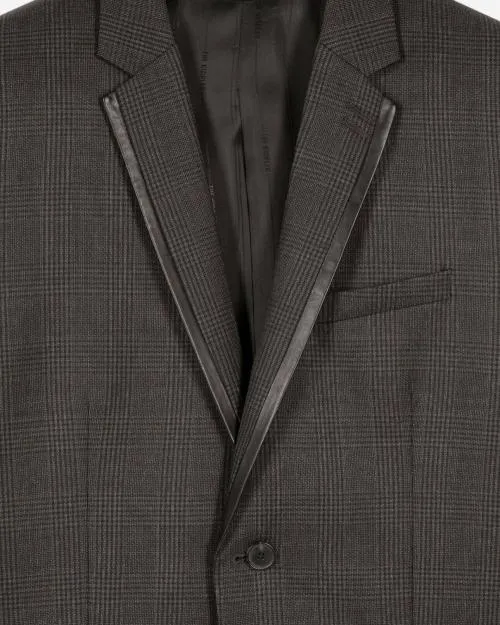 Men Suits The Kooples Gray Prince Of Wales Wool Suit Jacket Dark Grey