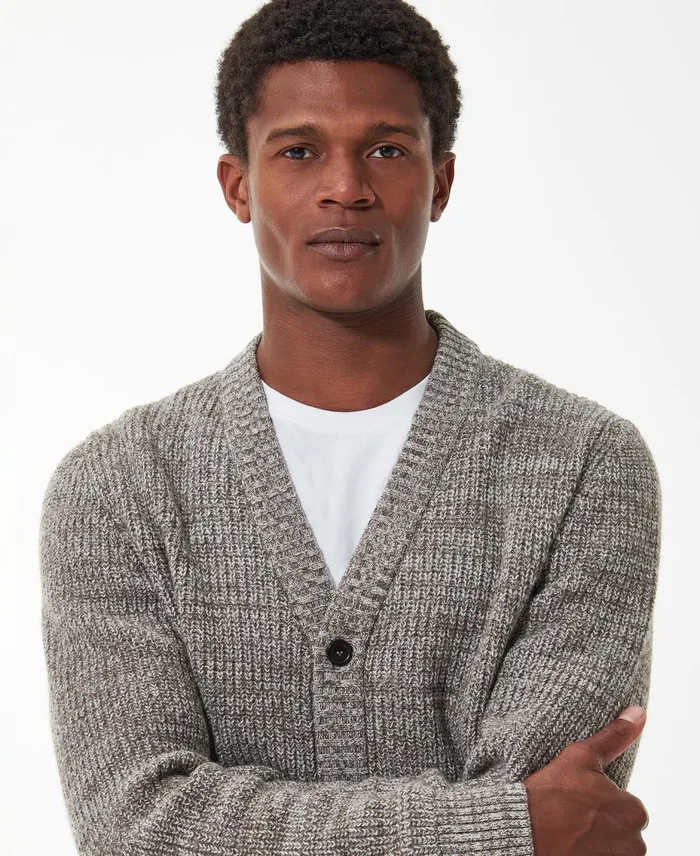 Men Sweaters Barbour Sid Knitted Cardigan Navy Marl Men Sweaters Barbour Sid Knitted Cardigan Navy Marl