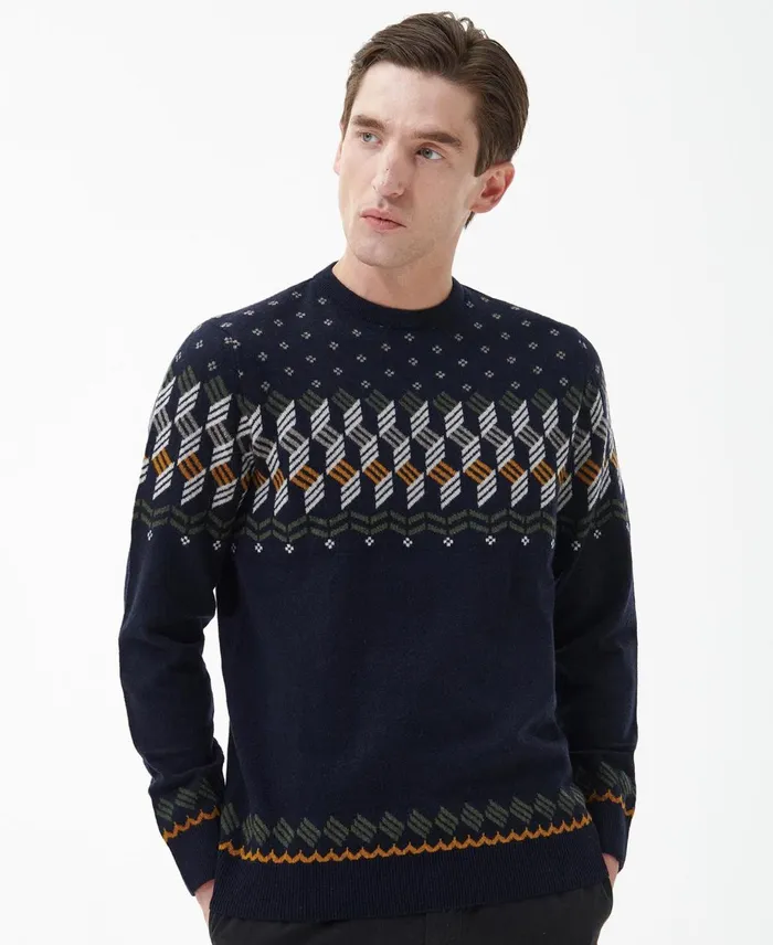 Men Sweaters Barbour Tursdale Knitted Jumper Classic Navy