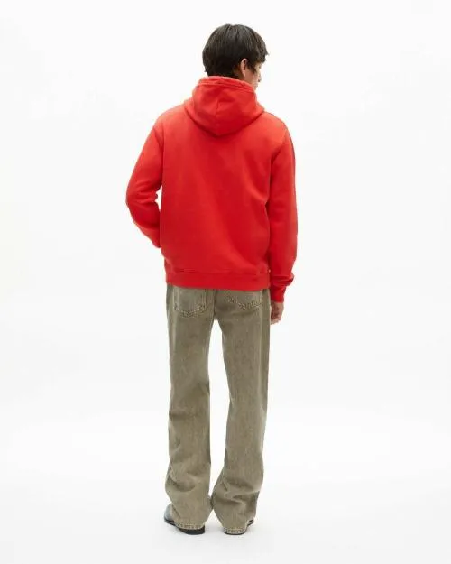 Men Sweatshirts The Kooples Red Hooded Sweatshirt With Screen Print Red