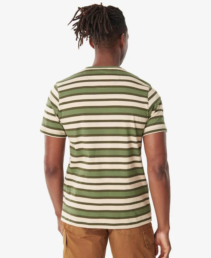 Men TShirts Barbour Crundale Stripe TShirt Burnt Olive Men TShirts Barbour Crundale Stripe TShirt Burnt Olive