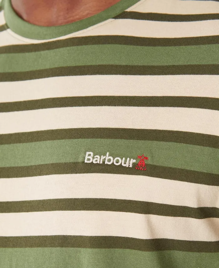Men TShirts Barbour Crundale Stripe TShirt Burnt Olive Men TShirts Barbour Crundale Stripe TShirt Burnt Olive